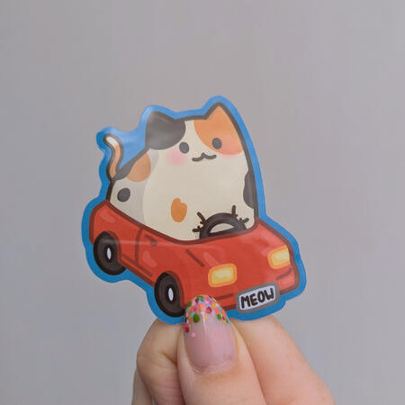 Kitty Driver Sticker