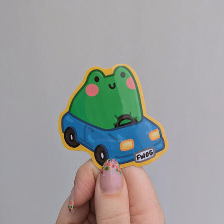 Frog Driver Sticker